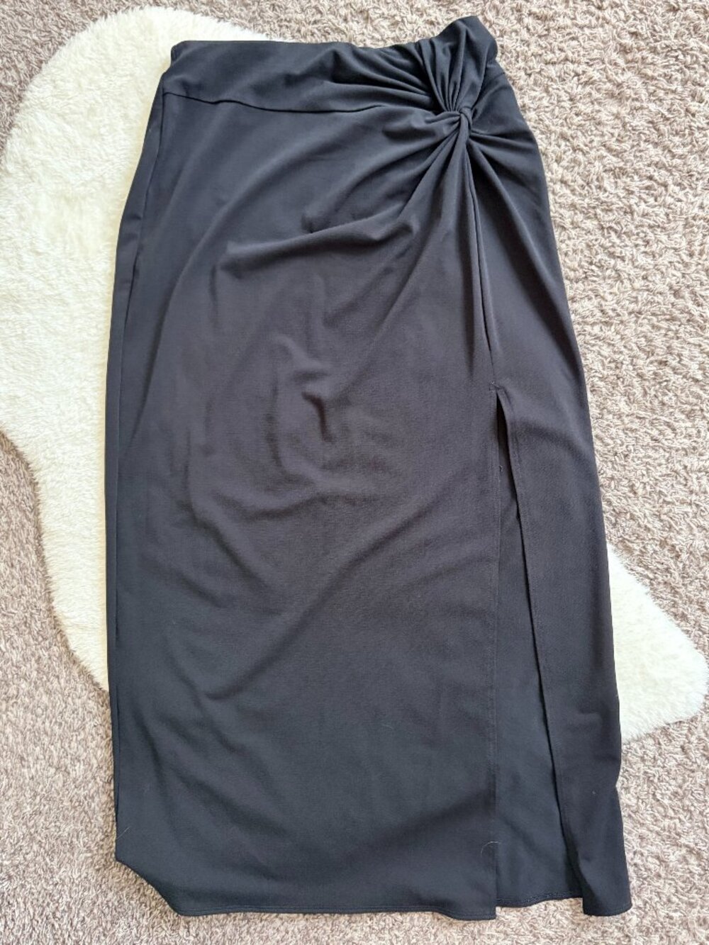 Abercrombie & Fitch Maxi Skirt with Slit, Black, size XSP (short)